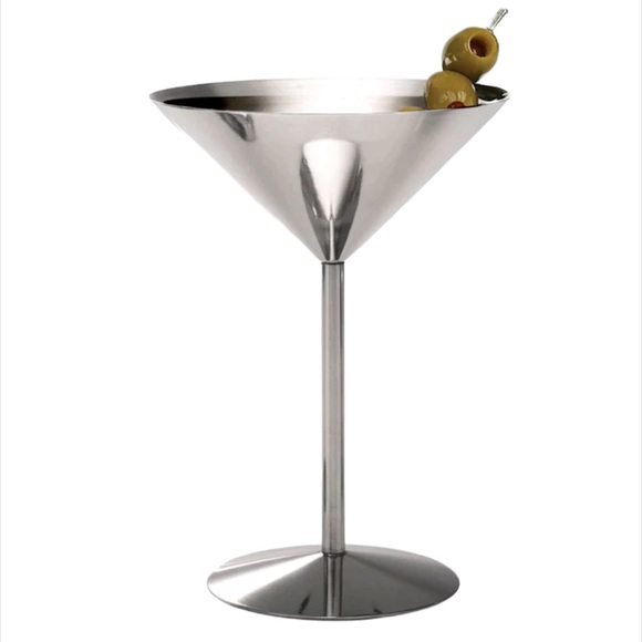NEW 4PC Stainless Martini Glasses - Picture 2 of 9